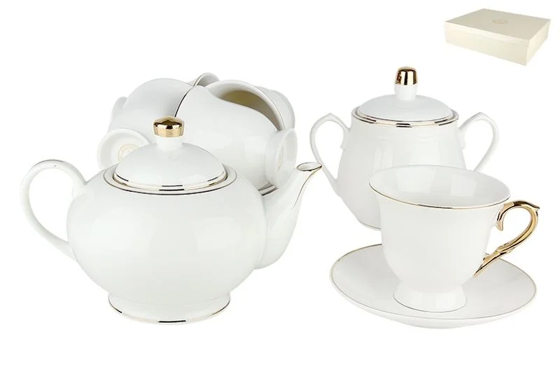 КОРАЛЛ Набор чайный 14пр. Золотой ледVZLC-14