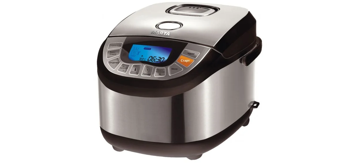 MARTA Мультиварка MT 1936 черный/сталь
