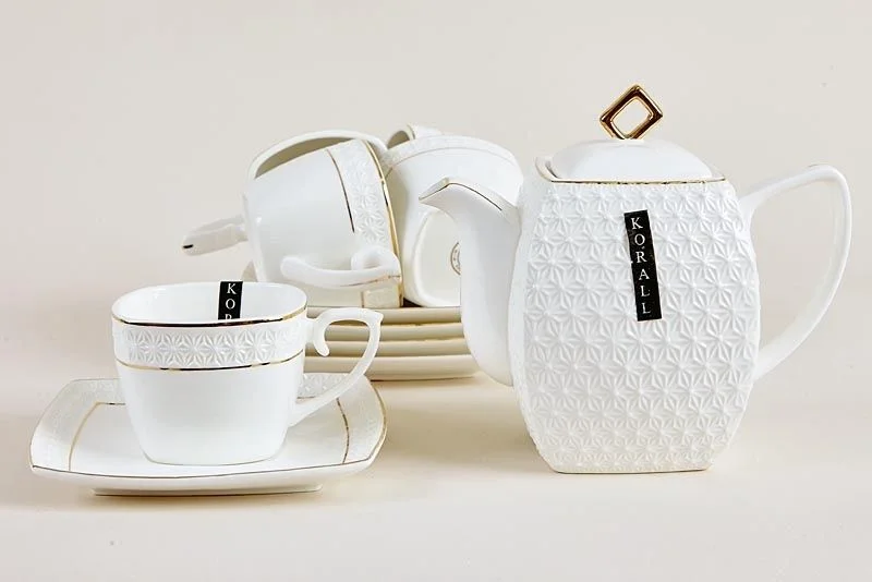 КОРАЛЛ Набор чайный 13 пр.Снежная королева квадрат CPT0110-A