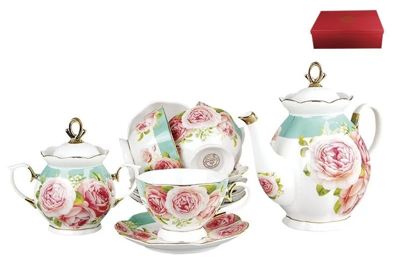 КОРАЛЛ Набор чайный 14пр. Пионы V14-peony