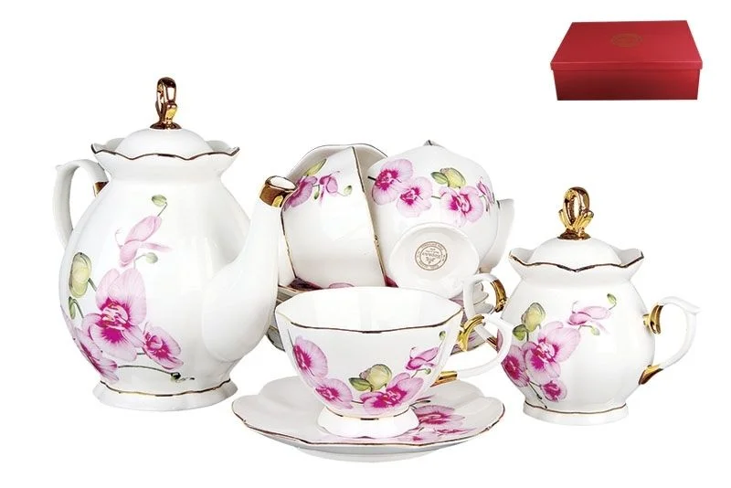 КОРАЛЛ Набор чайный 14пр. Орхидея V14-O