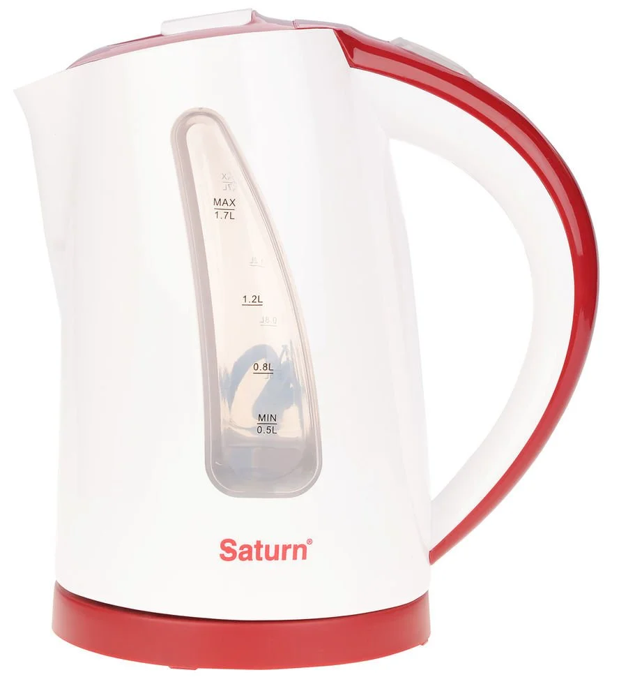 SATURN Электрический чайник ST EK 8425 white/burgu