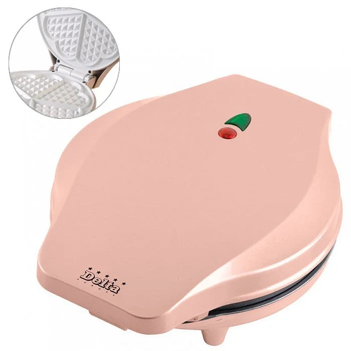 DELTA Вафельница Венская розовая DL 13 К