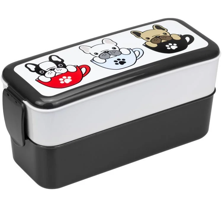 М-ПЛАСТИКА Контейнер детский 0,5л.+0,5л. Бульдоги М 1233