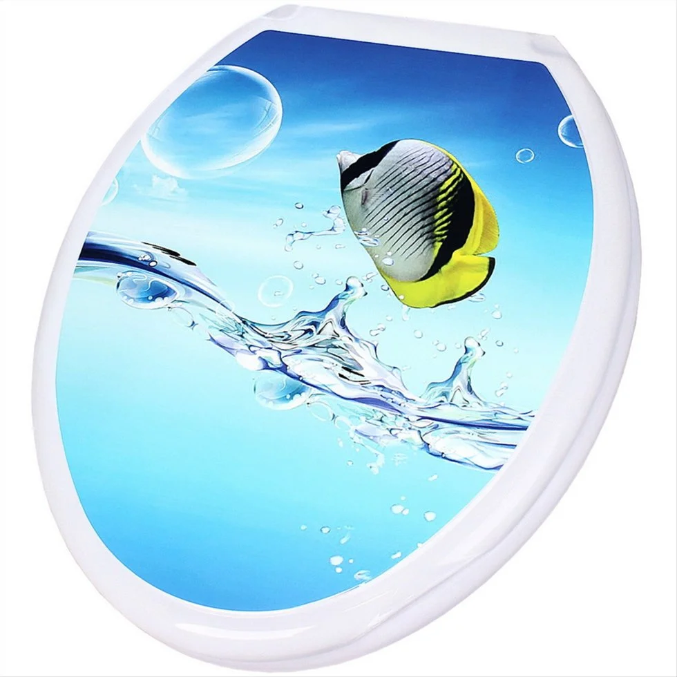 РОССПЛАСТ Сиденье для унитаза Тропическая рыбка РП 813 Т белый