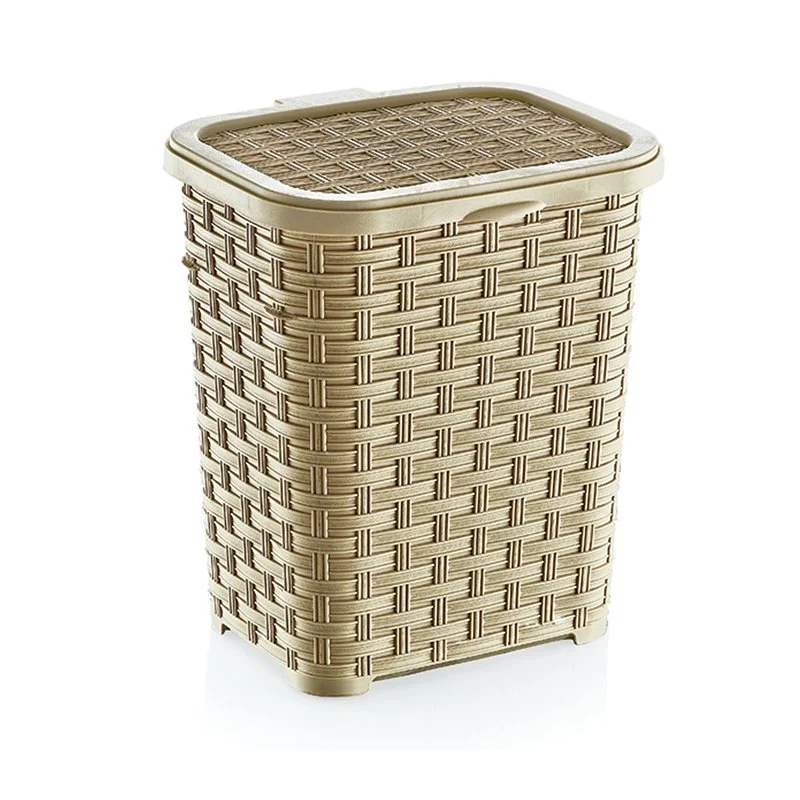 DD STYLE Контейнер для стирального порошка 6л. Плетенка 05305 бежевый