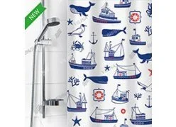 VILINA Занавес для ванной комнаты 180 x 180 см Гавань 6984 белый