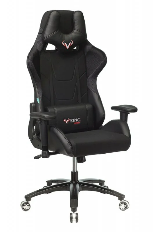 Бюрократ Кресло игровое VIKING 4 AERO BLACK EDITION черный искусст. кожа/ткань 1197917