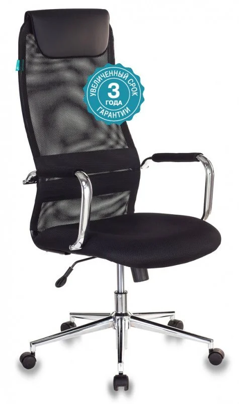 Бюрократ Кресло руководителя KB-9N/BLACK черный TW-01 TW-11 сетка/ткань крестовина хром 1140271