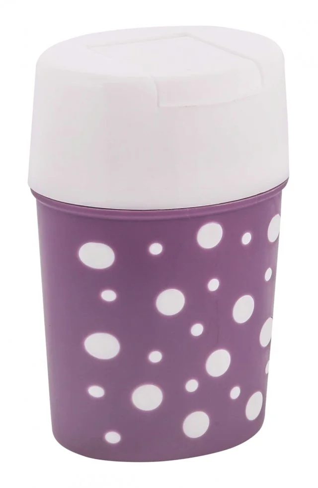 АЛЬТЕРНАТИВА Солонка Горошек М 7691 бело-фиолетовый
