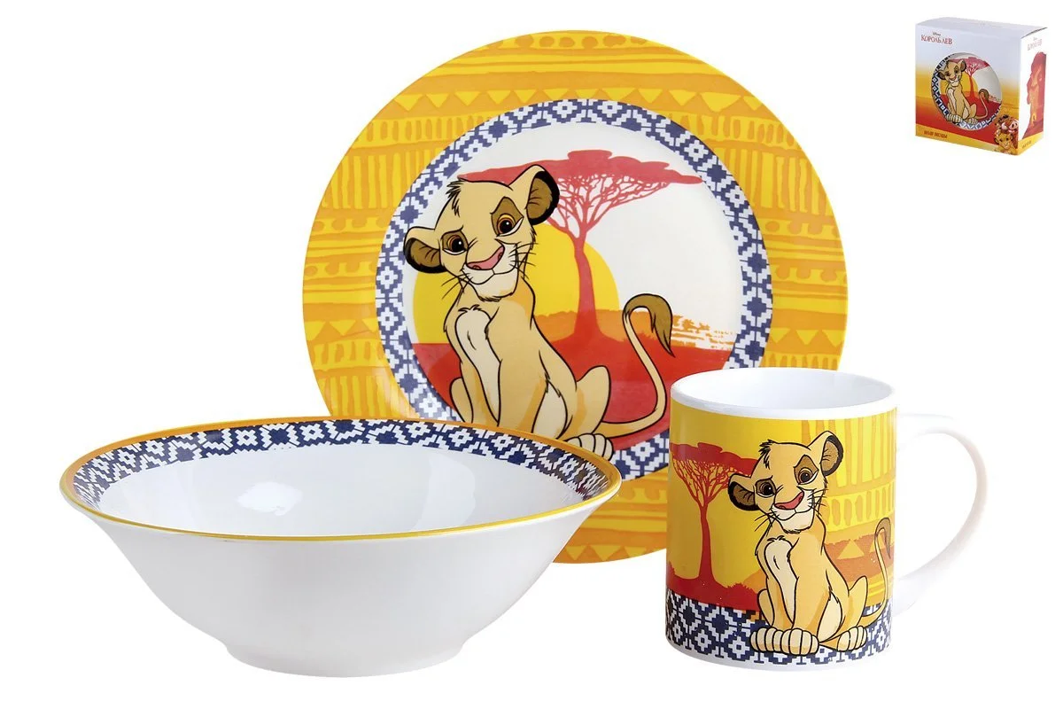 КОРАЛЛ Набор посуды д/завтрака 3 пр. Король Лев TSET3KL