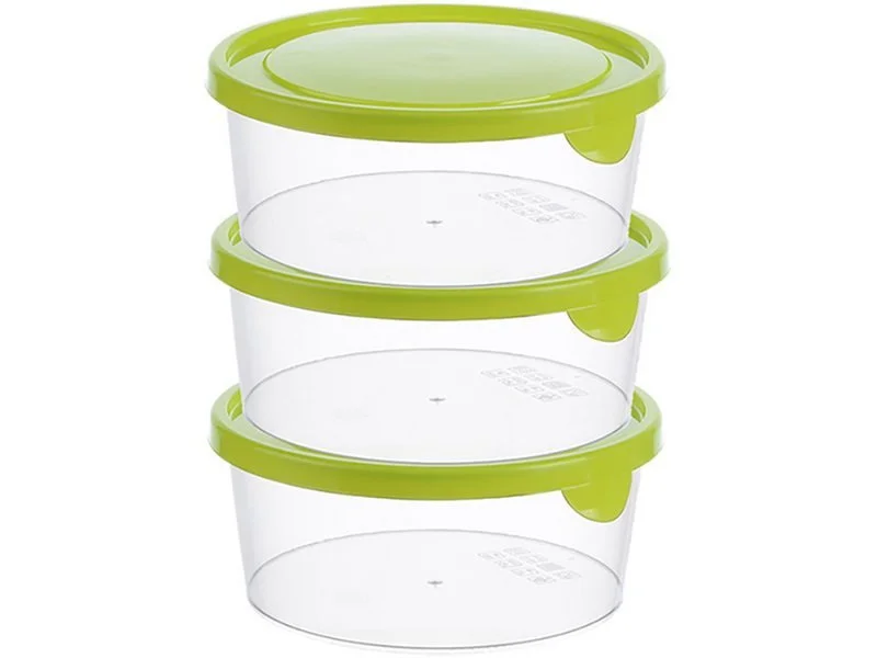 М-ПЛАСТИКА Набор ёмкостей для продуктов 0,5 л.* 3шт. М 1440 салатовый