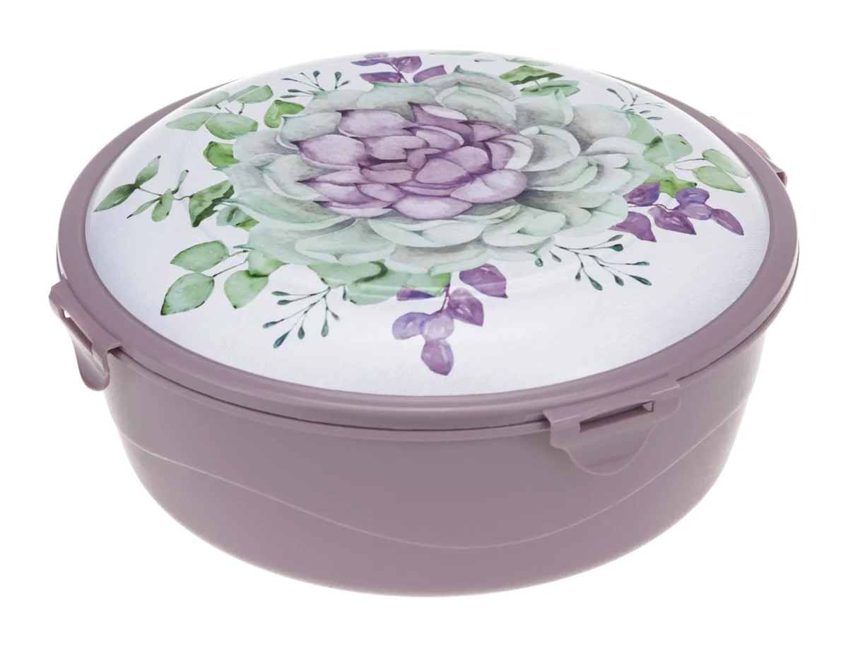 М-ПЛАСТИКА Ёмкость для продуктов 1,2 л. Каменная роза М 1238