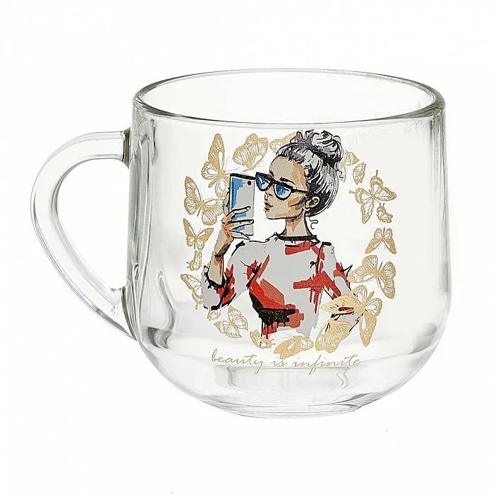 GLASSTAR Кружка 320 мл с декором Девочки 20228 микс