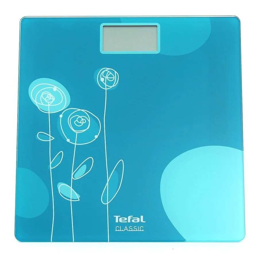 TEFAL Весы напольные электронные CLASSIC DRAWING BLOOM TURQUOISE PP 1148
