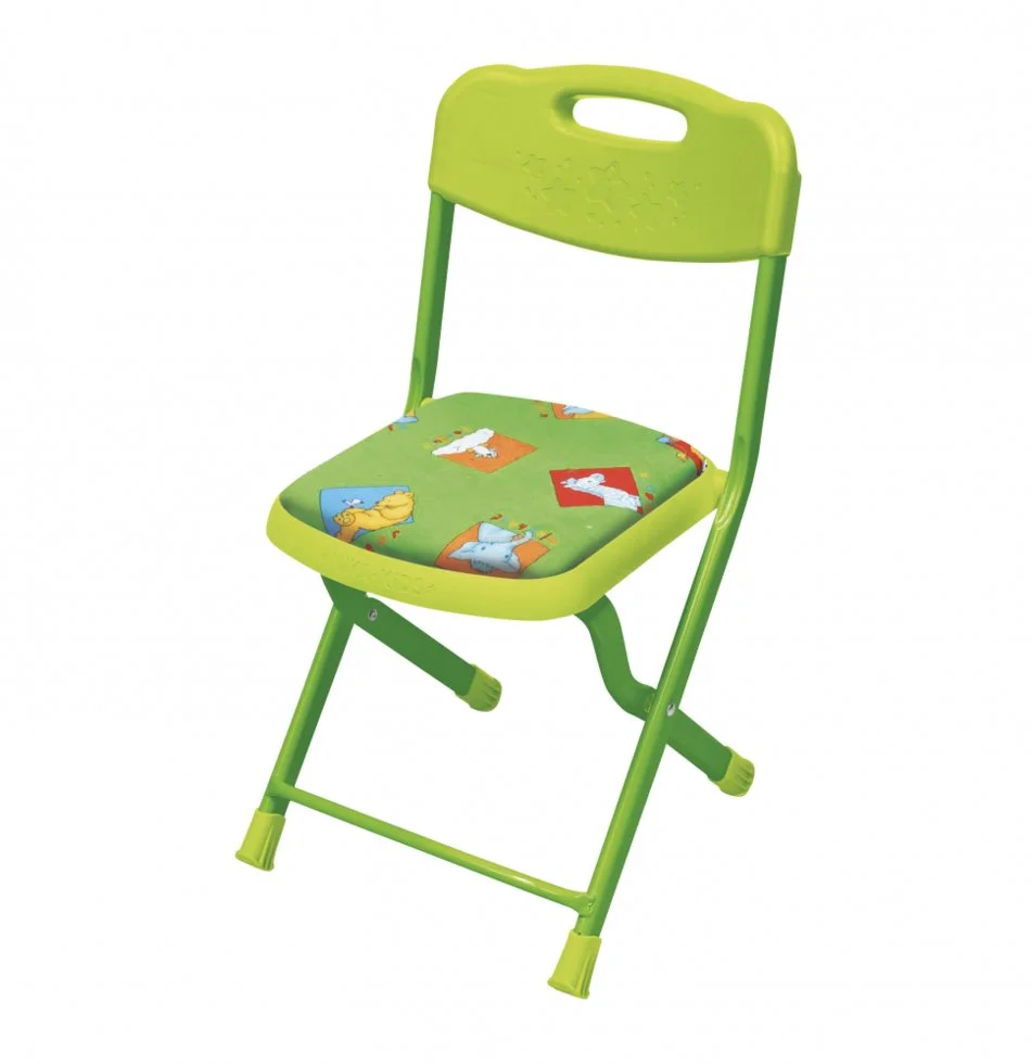 НИКА Стул детский СТУ8/3 зверята на зеленом