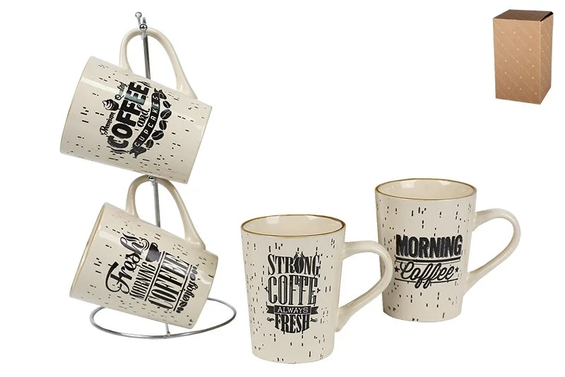 КОРАЛЛ Набор кружек 340мл. Кофе тайм BRSD104-769ABCD