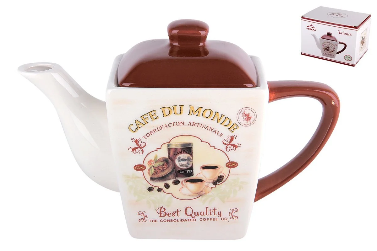 КОРАЛЛ Чайник заварочный 720 мл Кофе HC7004R-А17