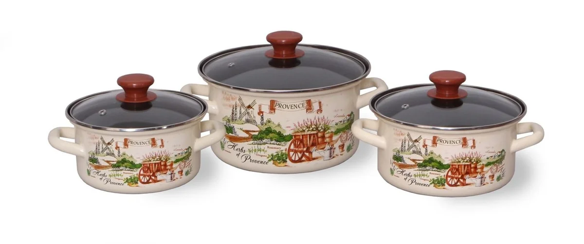 КМК Набор кастрюль (6пр.) Травы Прованса-1-Экстра