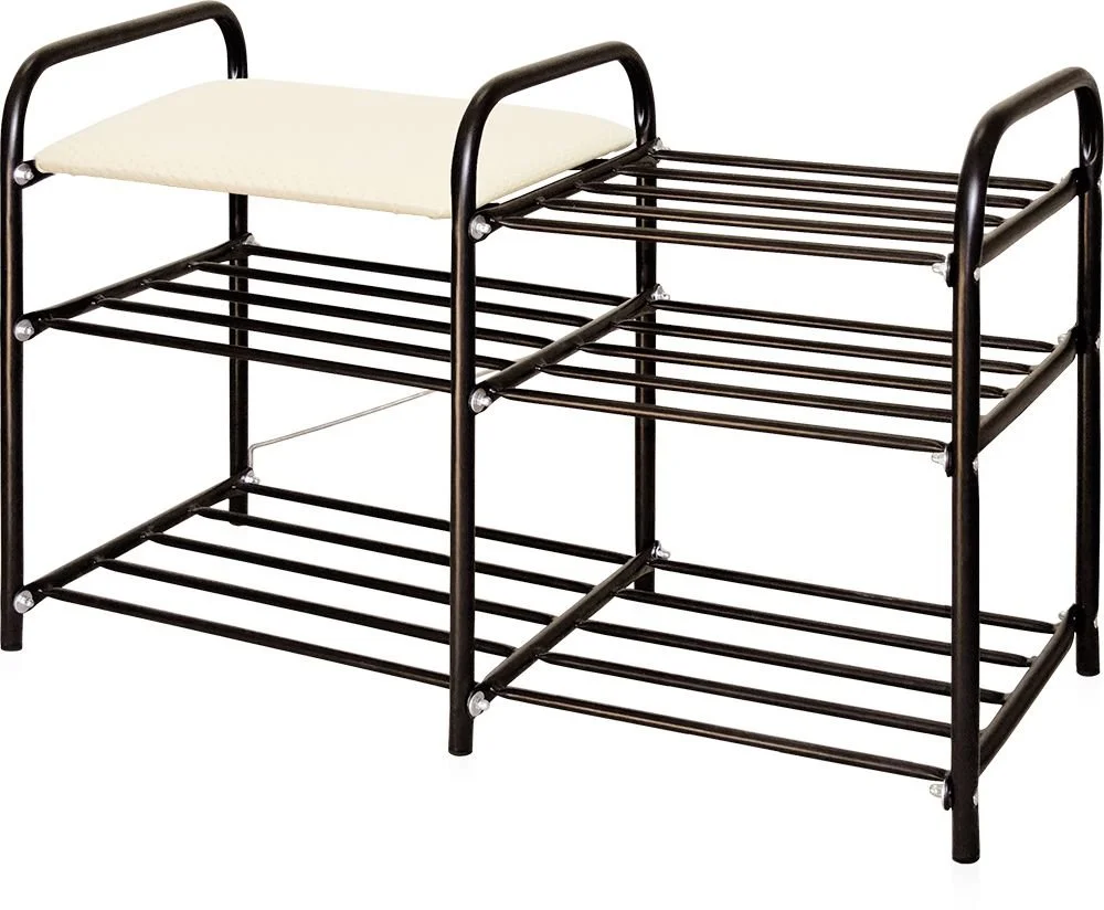 НИКА Этажерка для обуви «Люкс» ЭТЛ3/Ч черный