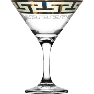 ГУСЬ ХРУСТАЛЬНЫЙ Набор бокалов для мартини Греческий узор 170мл. (GE03-410)