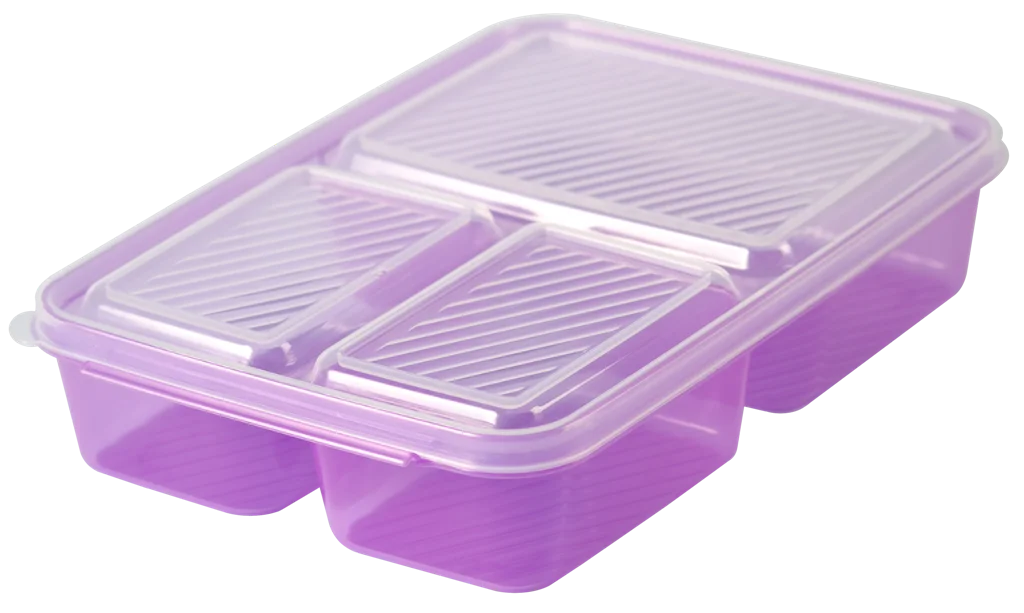 АР-ПЛАСТ Контейнер трёхсекционный 1,5 л. 050061 фиолетовый