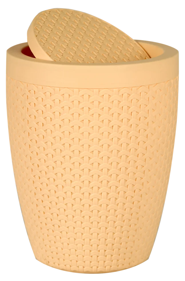 АР ПЛАСТ Контейнер для мусора 10 л. Плетенка 020213 бежевый