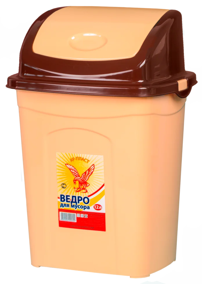 АР ПЛАСТ Ведро для мусора 12 л. 02031 бежевый