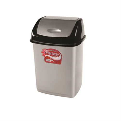 DD STYLE Ведро для мусора 5,0 л. Фантазия 09401 черно-серебристый