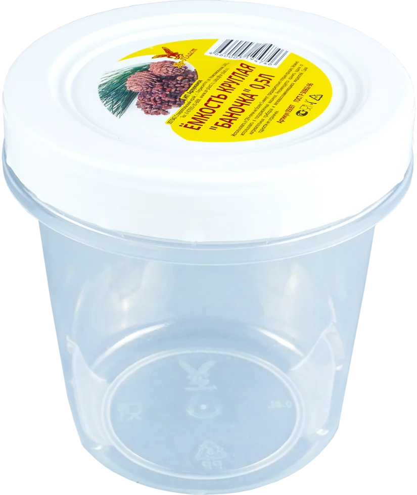 АР ПЛАСТ Емкость 0,5 л. Баночка 05097 прозрачный