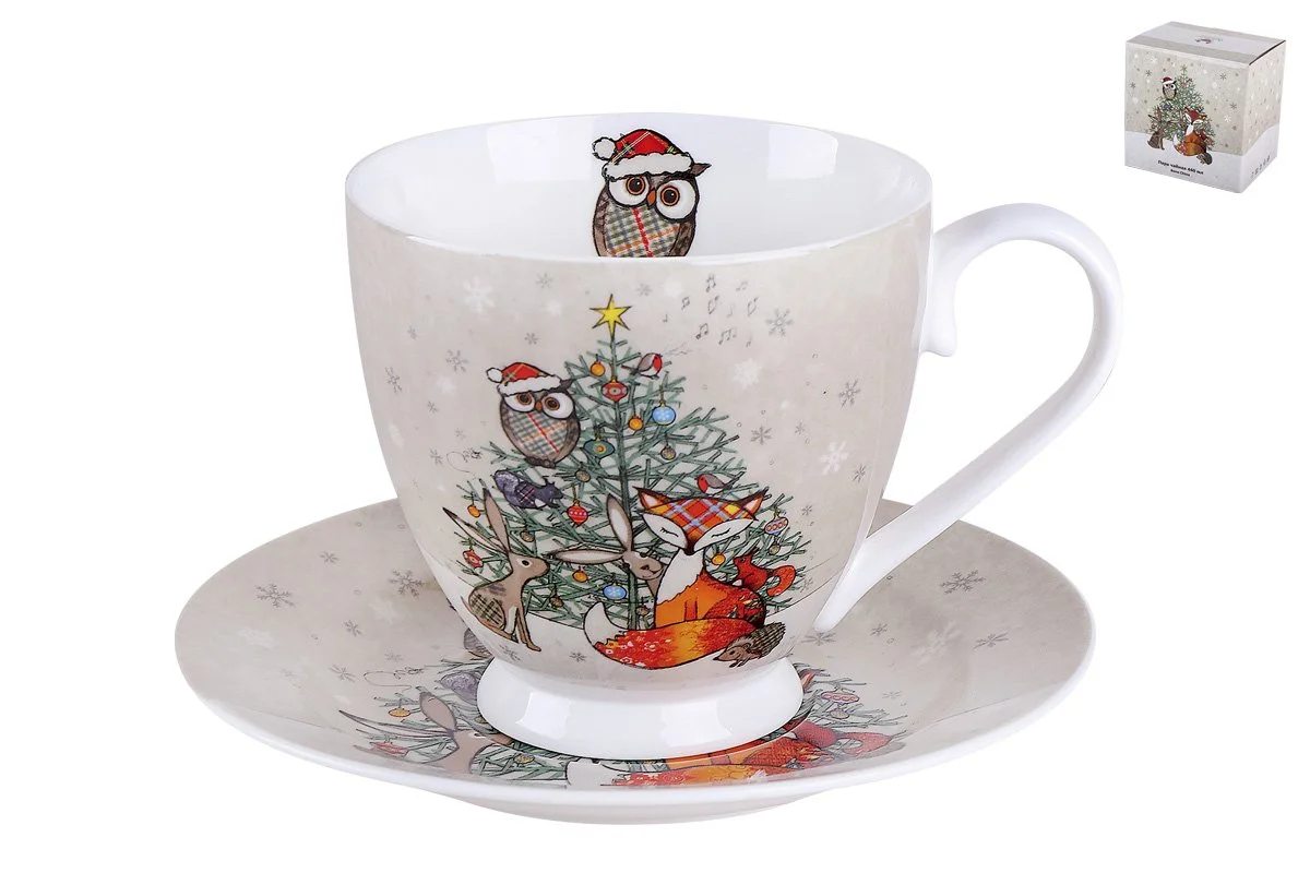 КОРАЛЛ Набор чайный 2 пр. Christmas melody NB205CS