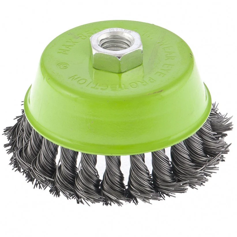 СИБРТЕХ Щетка для УШМ, 100 мм, М14, чашка, крученая проволока 746287