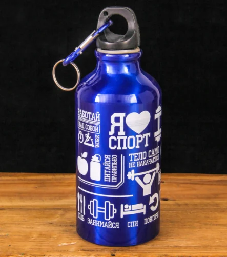 КОМАНДОР Бутылка для воды 400 мл. Я люблю спорт 2588896