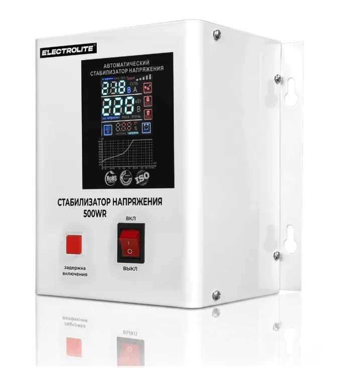 ELECTROLITE Стабилизатор WR 500 релейный настенный (0,5кВт, 140/270В,погрешность 8%, -0/+40С)