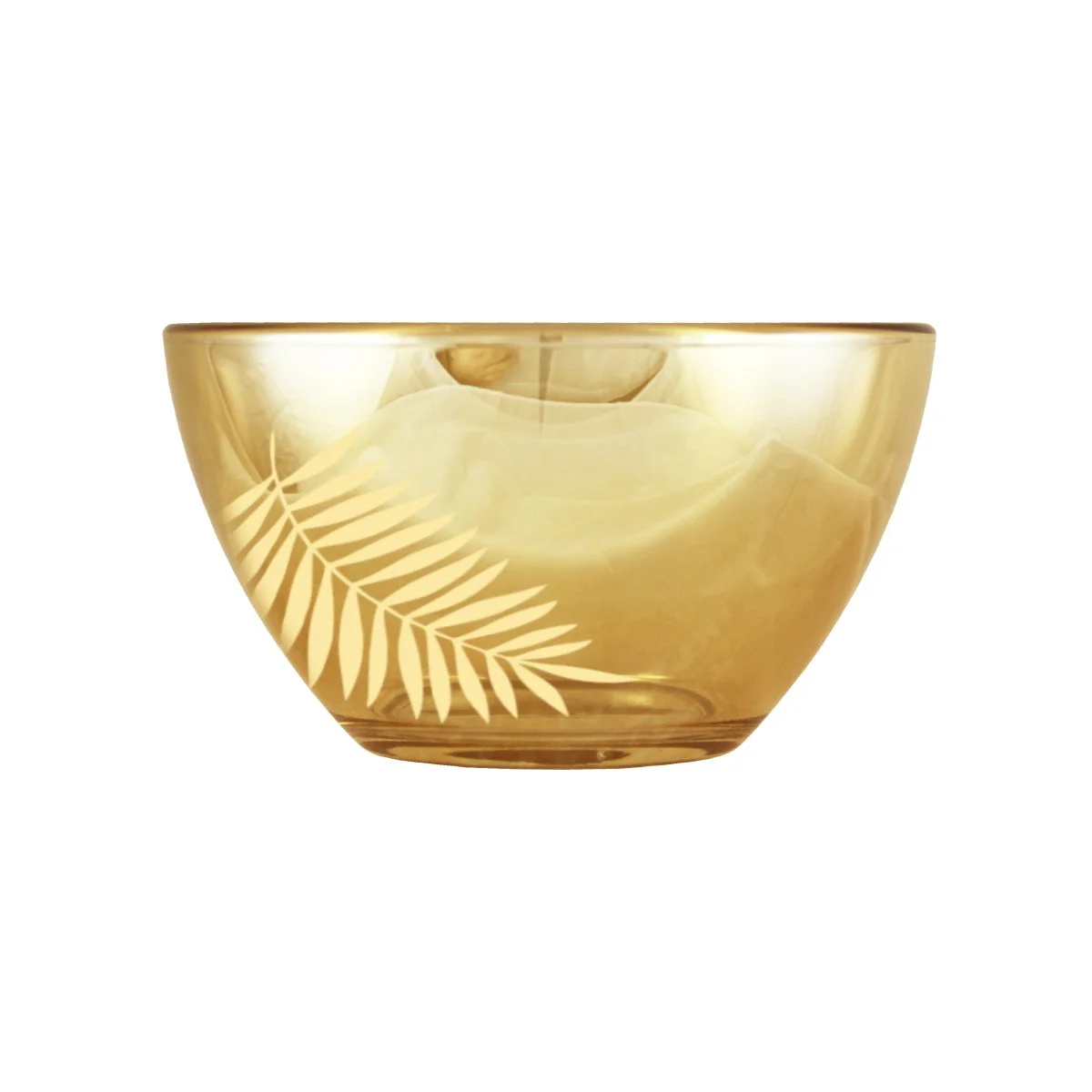 ГУСЬ ХРУСТАЛЬНЫЙ Набор салатников 2шт. Папоротник цвет Янтарь (EC223-1322/S)