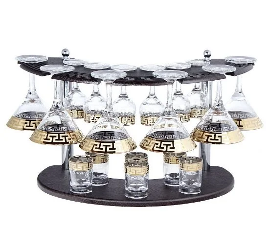 ГУСЬ ХРУСТАЛЬНЫЙ Универсальный набор 19пр. Русский узор EAV49-410/164/837-БС