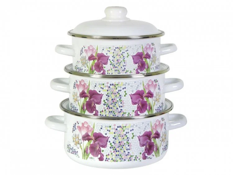 КМК Набор кастрюль (6пр.) №05 Мозайка 1КВ051М