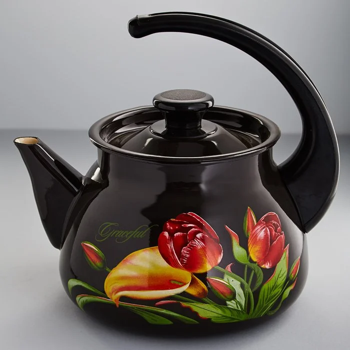 КМК Эмалированный чайник 3,0л. 42704-122/6 коричневый