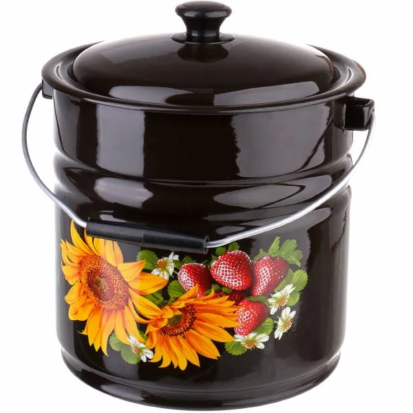 КМК Ведро с крышкой 12л 41204 242/6-У2 коричневый