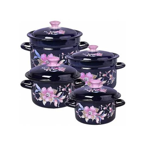 КМК Набор кастрюль (8пр.) Алиса-1 2/3/6/8 бостон