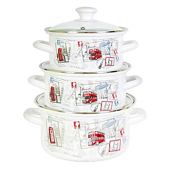 КМК Набор кастрюль (6пр.) ВояжЭкстра белый