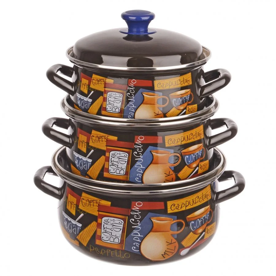 КМК Набор кастрюль (6пр.) Капучино-1 коричневый