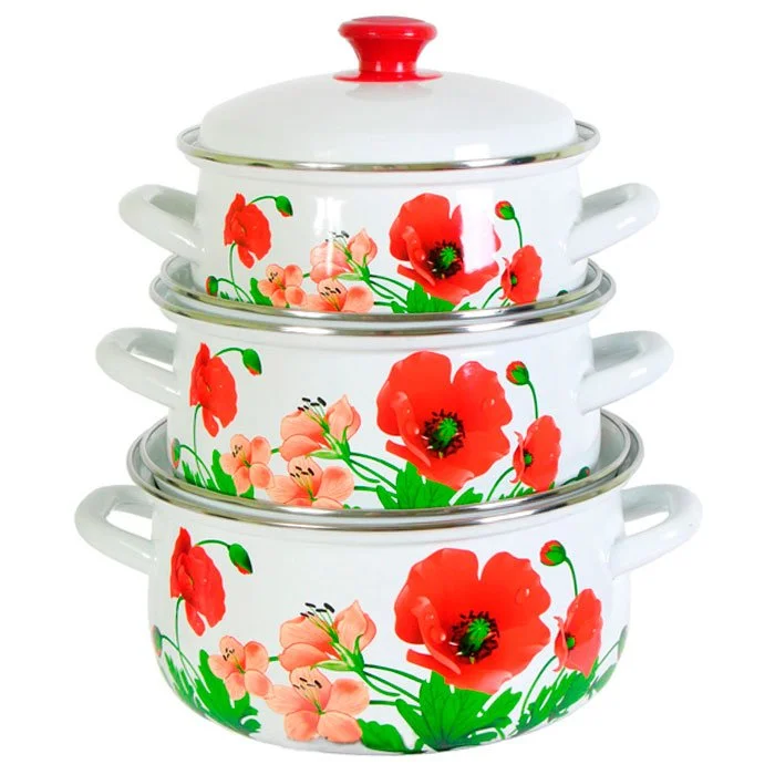 КМК Набор кастрюль (6пр.) Настроение-1 белый