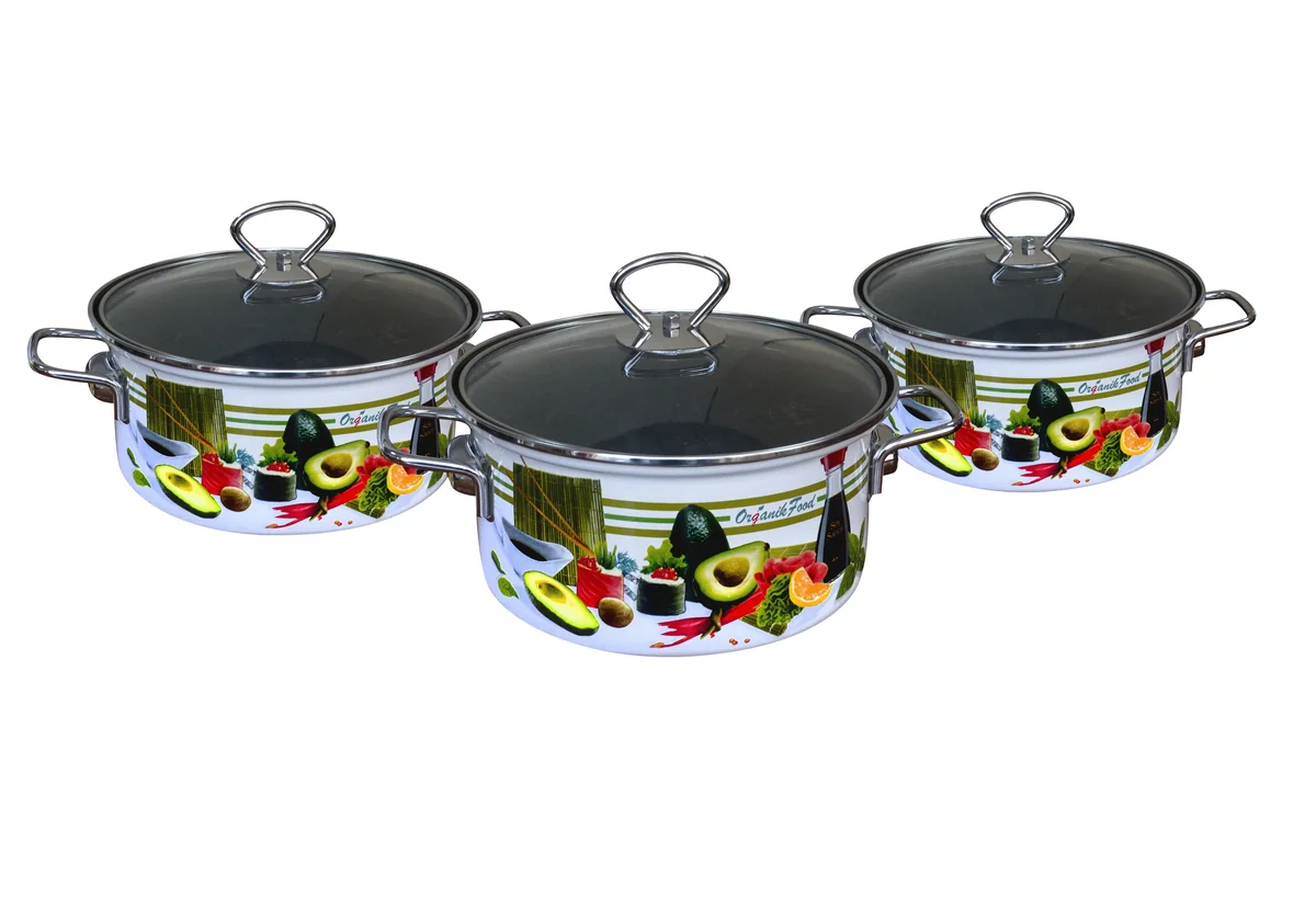 КМК Набор кастрюль (6пр.) Суши-1-Н Элит белый