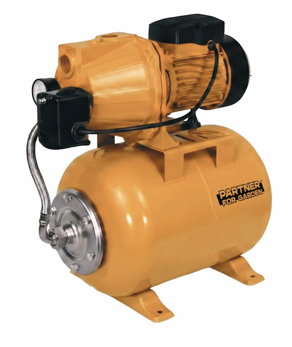 Partner for gardenНасосная станция NSJ 3600-24 (230В, 1600Вт, высот.подъем.воды 47м, 60мин/л, глуб.всас.9м, корпус чугун. гидроаккум.24л)
