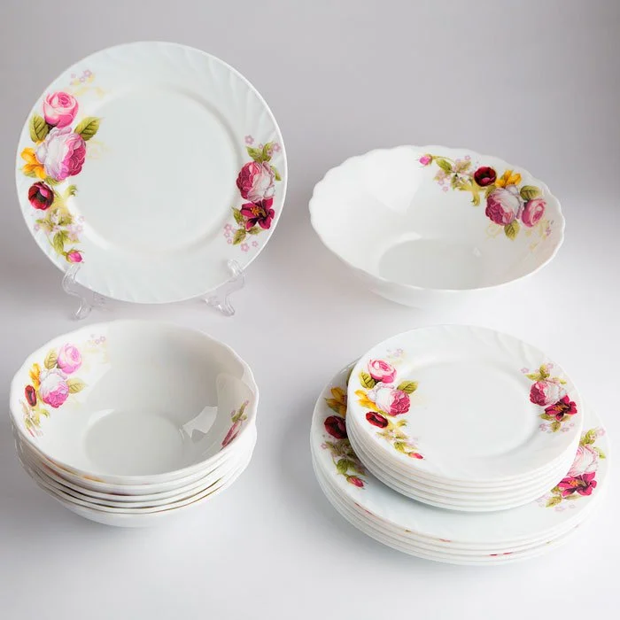 TEROPAL Набор столовый 19 предметов Красный пион 0019М/33-SK