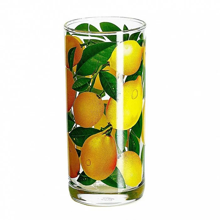 ДЕКОСТЕК Набор стаканов 280мл. /4пр. Лимоны 148/4-Д