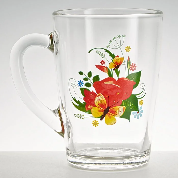 ДЕКОСТЕК Кружка 300 мл Капучино МАЛЬВА лепковая деколь 1334/125