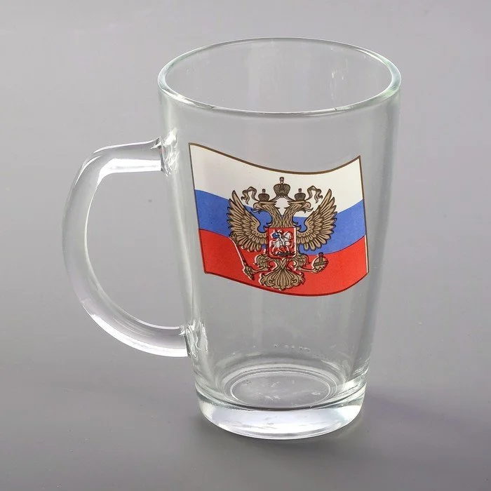 ДЕКОСТЕК Кружка 300 мл Герб на флаге 334-Д