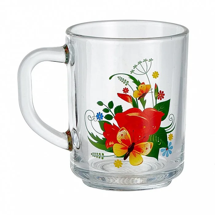 ДЕКОСТЕК Кружка 250 мл МАЛЬВА лепковая деколь 55029/125